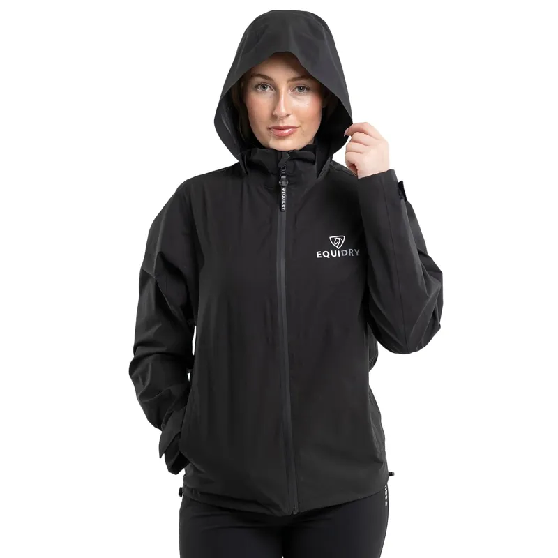 EQUIDRY Nimbus Pack Away Women's Waterproof Jacket - Black-6