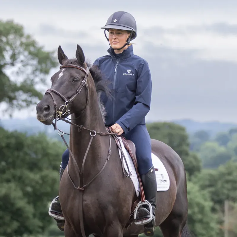 EQUIDRY Nimbus Pack Away Women's Waterproof Jacket - Navy-2