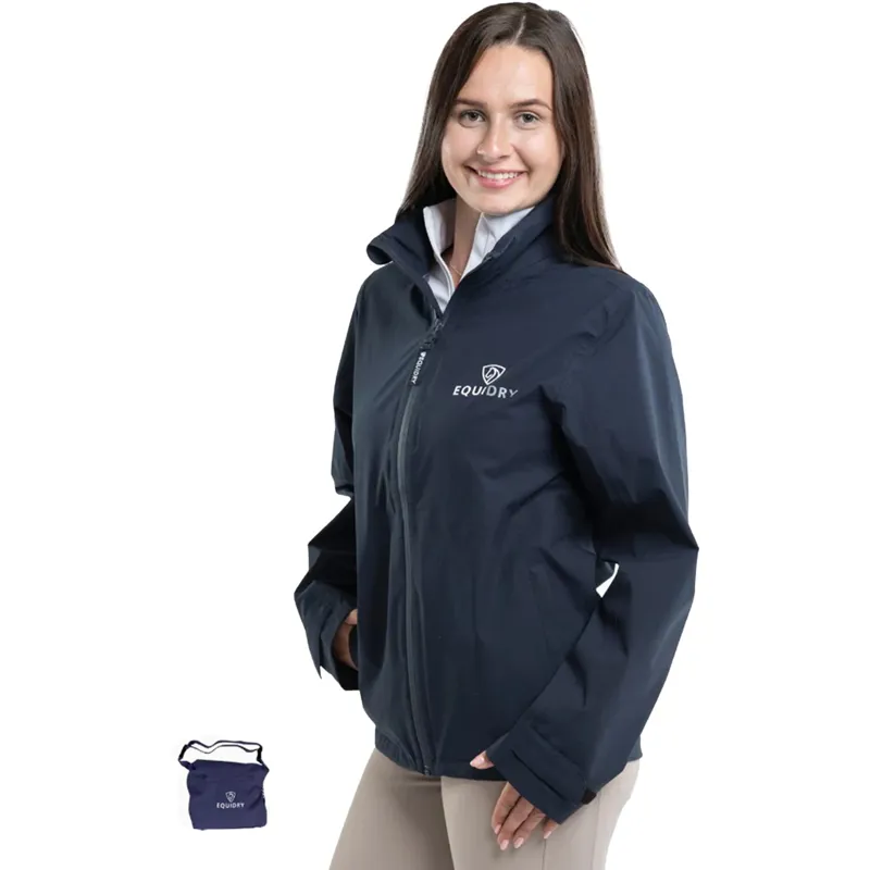 EQUIDRY Nimbus Pack Away Women's Waterproof Jacket - Navy-4