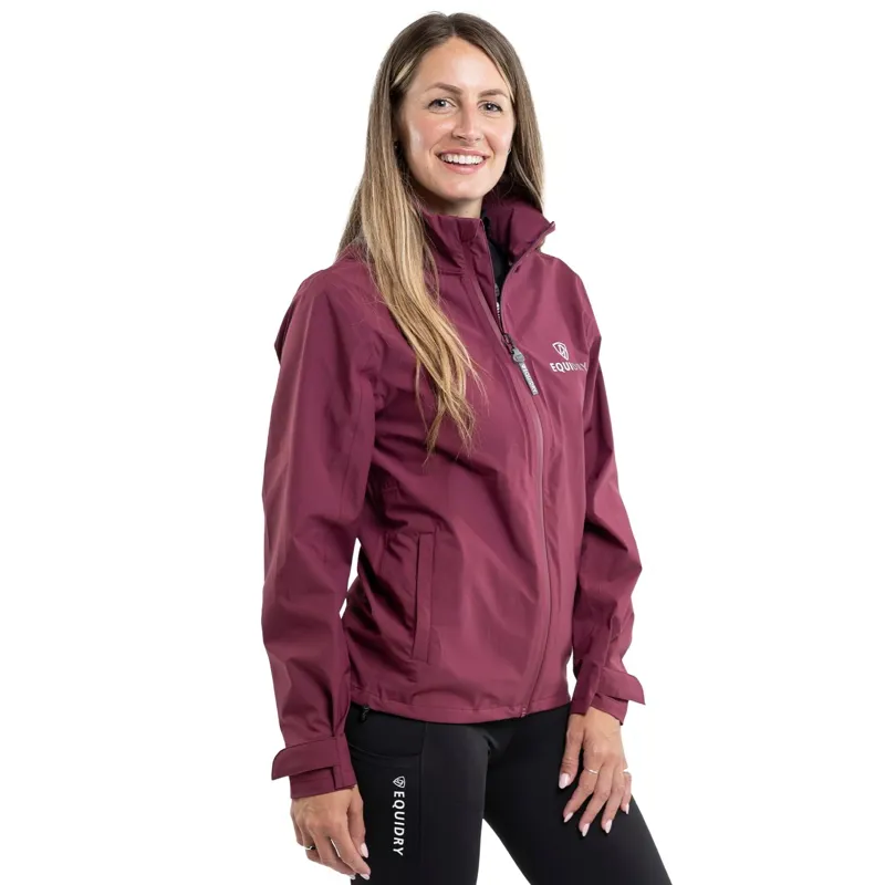 EQUIDRY Nimbus Pack Away Women's Waterproof Jacket - Plum-6