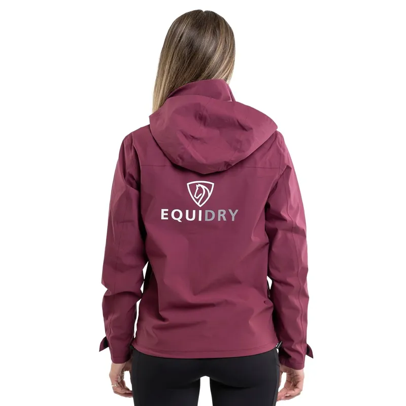 EQUIDRY Nimbus Pack Away Women's Waterproof Jacket - Plum-5