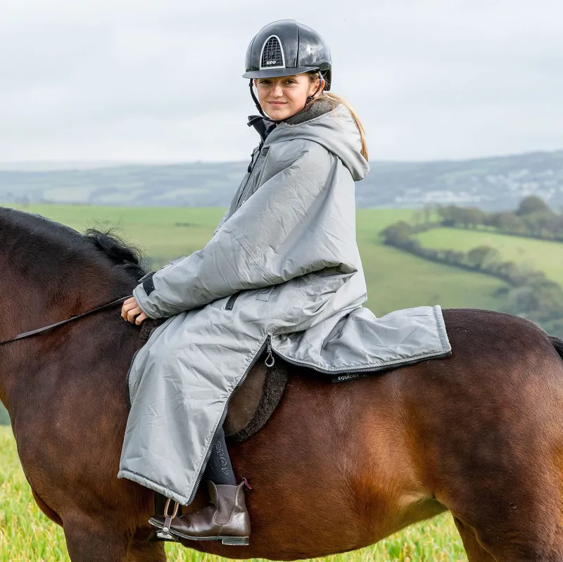 EQUIDRY Original Thick Fleece Lined Youth Jacket - Charcoal/Grey-3