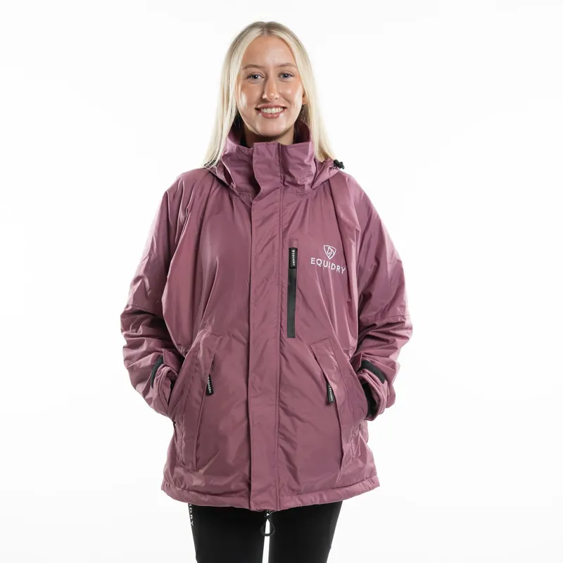 EQUIDRY Shortie Thin Fleece Lined Adults Waterproof Jacket - Valerian-1