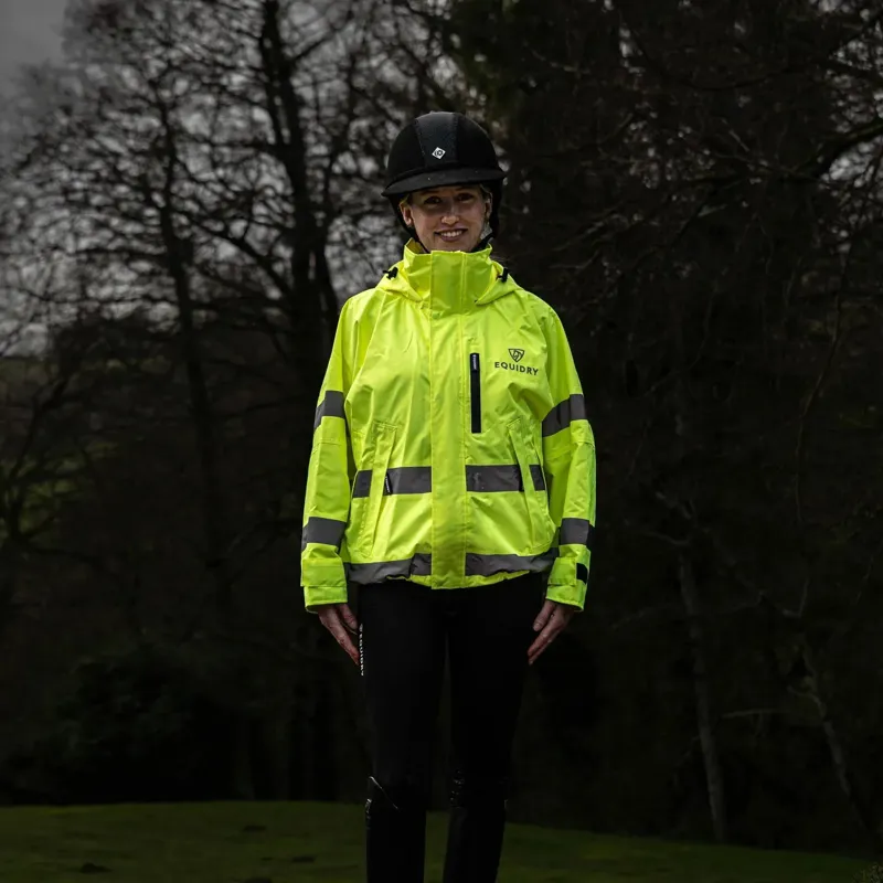 EQUIDRY Shortie Mesh Waterproof Jacket - Hi-Vis Yellow-1
