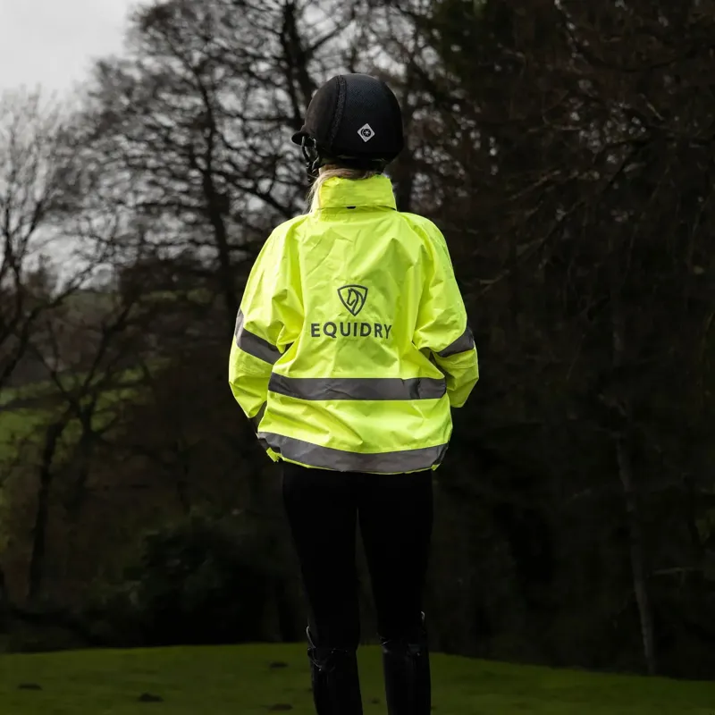 EQUIDRY Shortie Mesh Waterproof Jacket - Hi-Vis Yellow-5