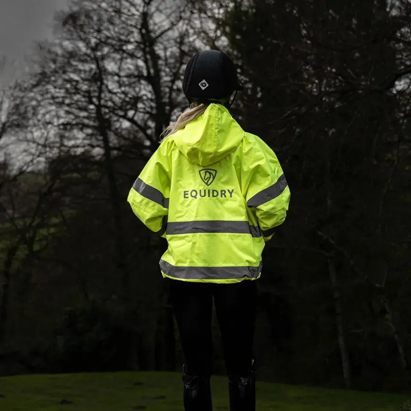 EQUIDRY Shortie Mesh Waterproof Jacket - Hi-Vis Yellow-6