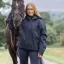 EQUIDRY Storm Smock Waterproof Quarter Zip Adult Jacket - Navy