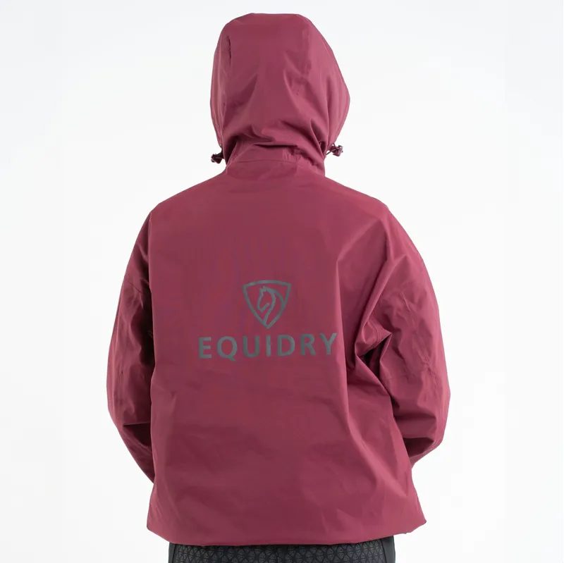 Equidry Storm Smock Waterproof Quarter Zip Adults Jacket - Burgundy-1