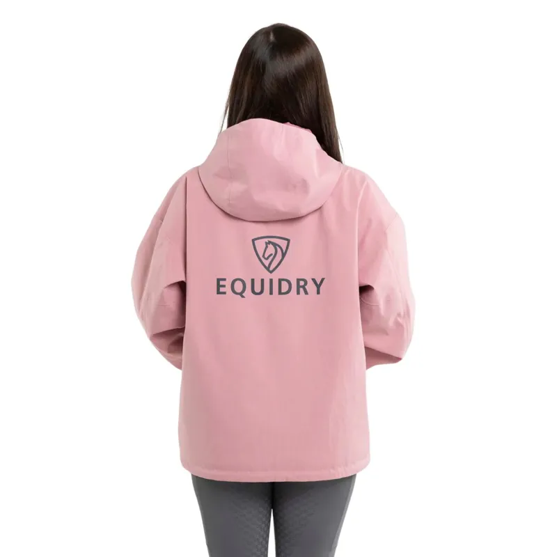 EQUIDRY Storm Smock Waterproof Quarter Zip Adult Jacket - Pale Pink-3