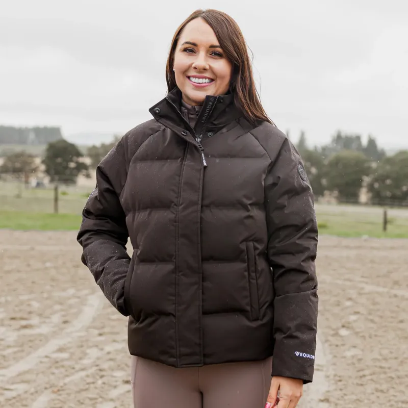 EQUIDRY Talia Womens Waterproof Puffer Jacket - Brown