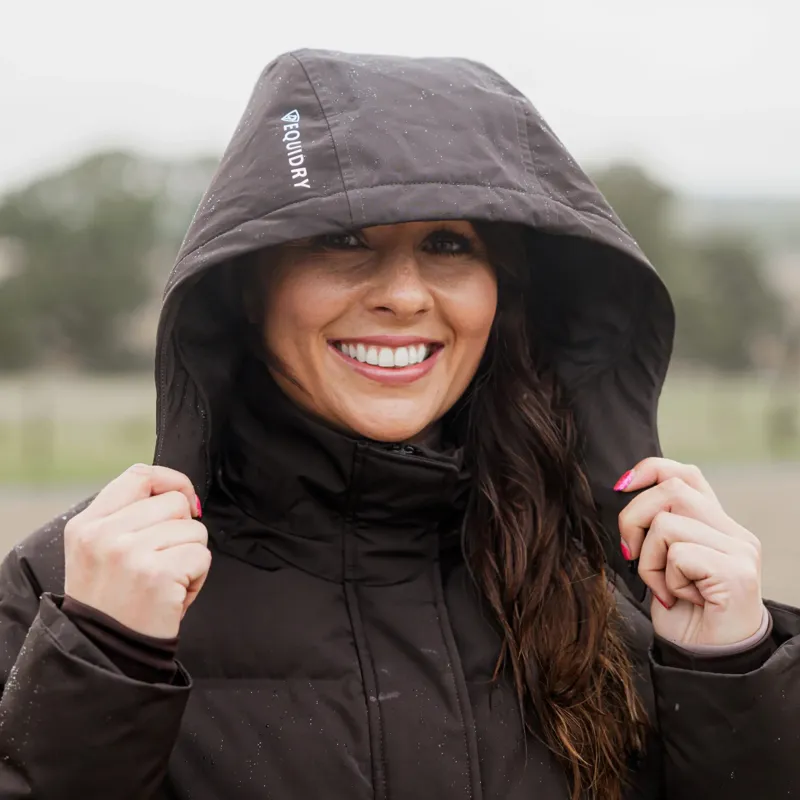 EQUIDRY Talia Womens Waterproof Puffer Jacket - Brown-2