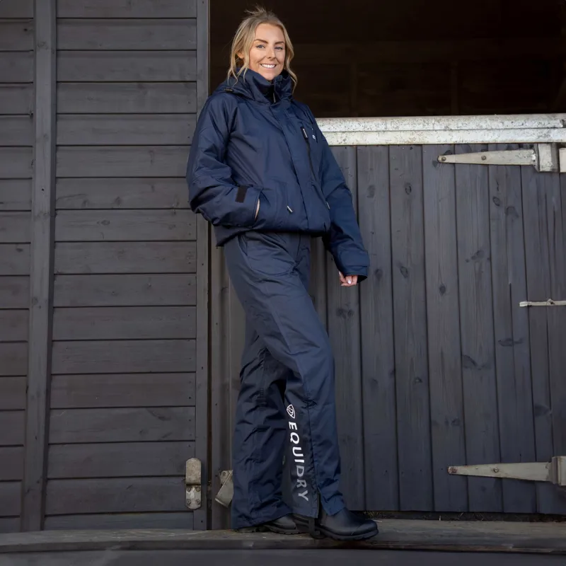 EQUIDRY Fleece Lined Womens Waterproof Pants - Blue