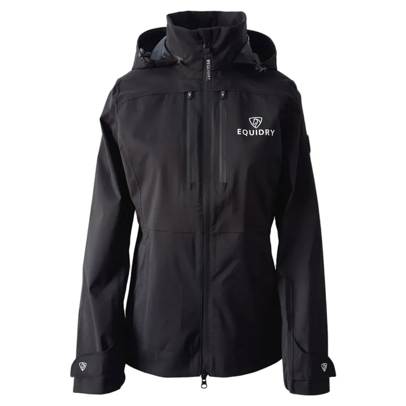 EQUIDRY Varsha Junior Girls Waterproof Jacket - Black-4