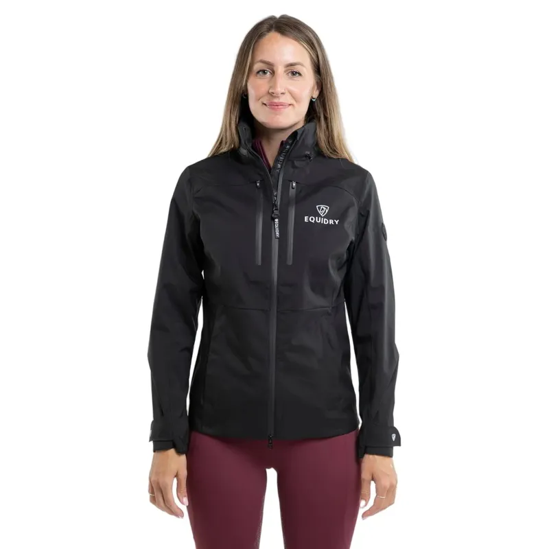 EQUIDRY Varsha Women's Waterproof Riding Jacket - Black