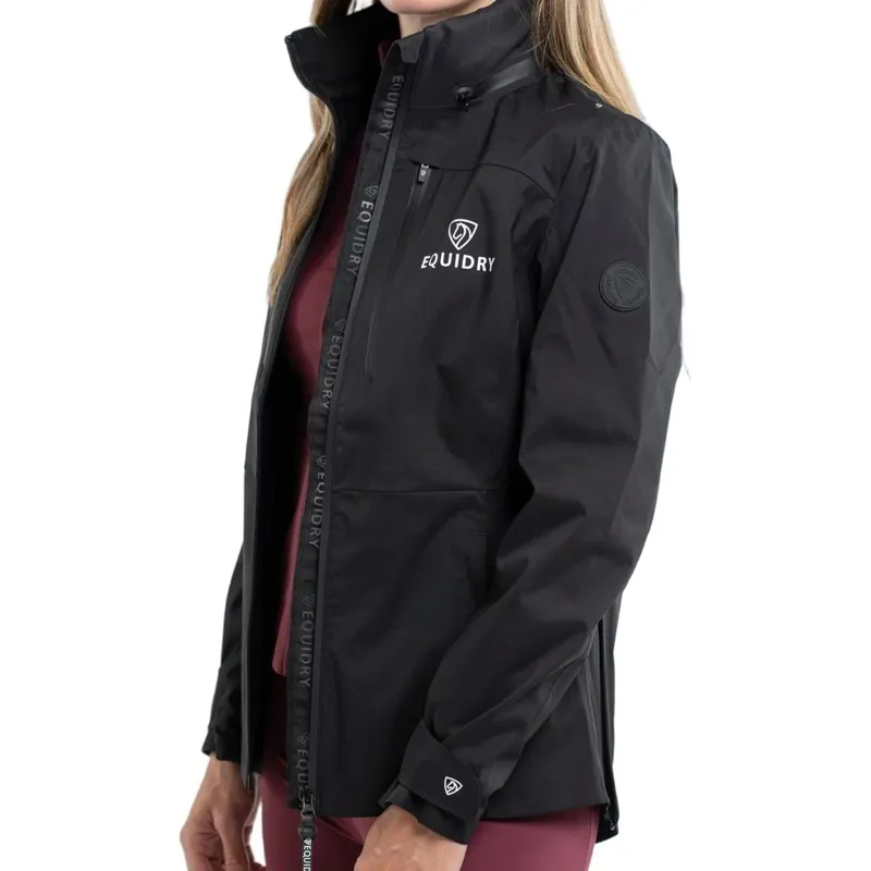 EQUIDRY Varsha Women's Waterproof Riding Jacket - Black-5