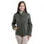 EQUIDRY Varsha Women's Waterproof Riding Jacket - Black Forest Green