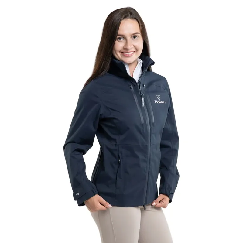 EQUIDRY Varsha Women's Waterproof Riding Jacket - Navy-4