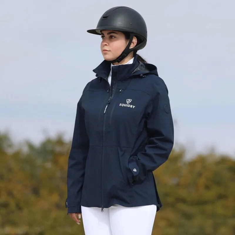 EQUIDRY Varsha Women's Waterproof Riding Jacket - Navy-6