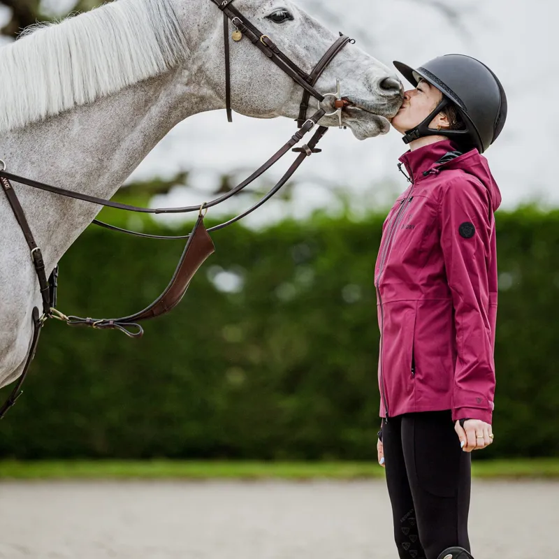 EQUIDRY Varsha Women's Waterproof Riding Jacket - Plum-6