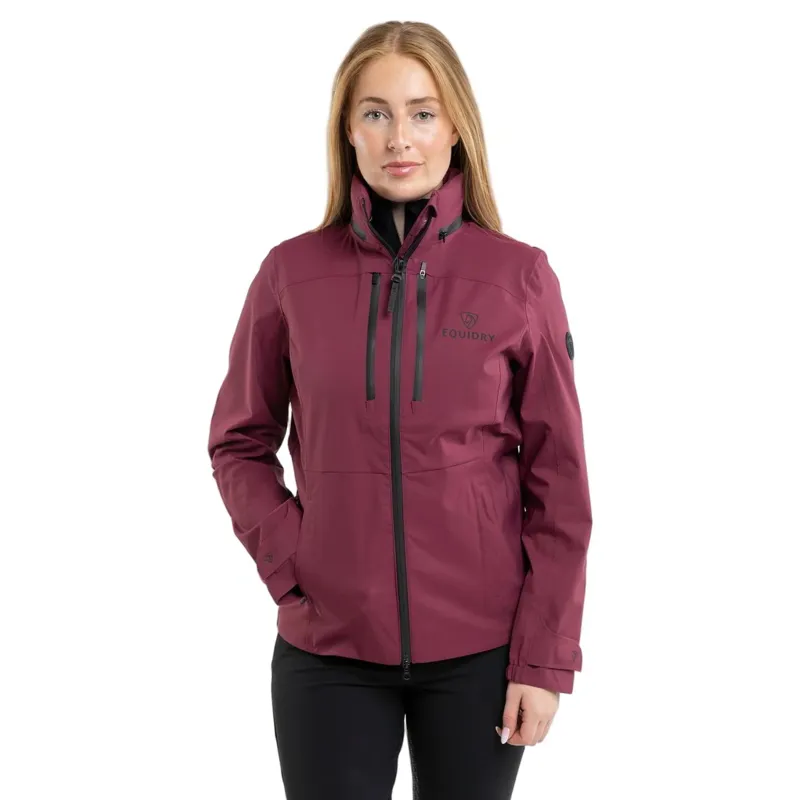 EQUIDRY Varsha Women's Waterproof Riding Jacket - Plum