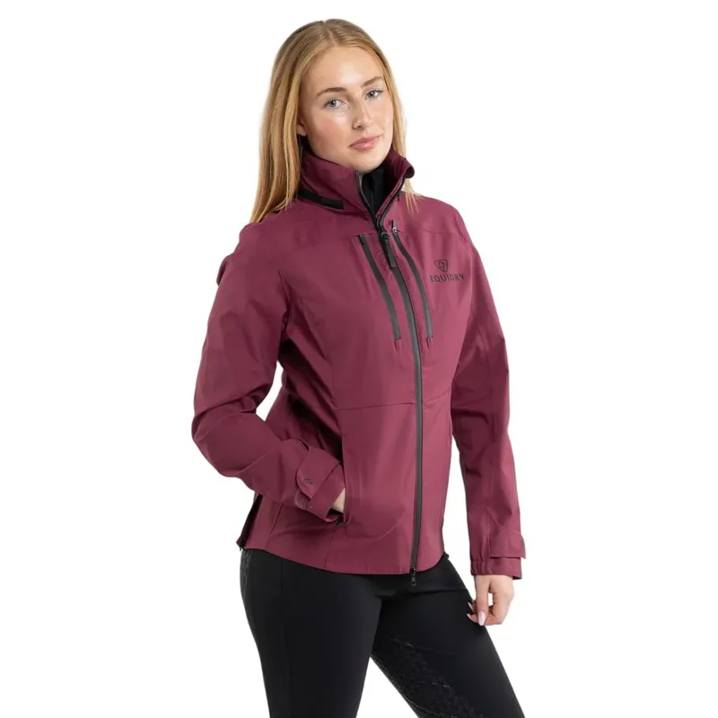 EQUIDRY Varsha Women's Waterproof Riding Jacket - Plum-4