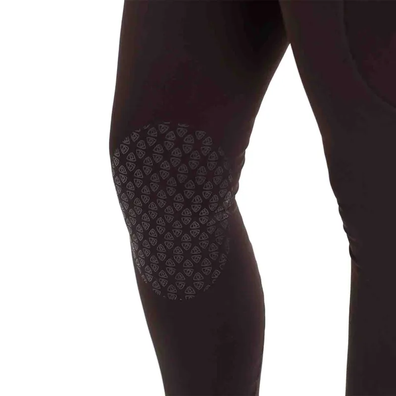 Equidry Water Repellent Knee Grip Women's Riding Leggings - Brown/White-6