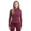 EQUIDRY Water Repellent Women's Zip Up Top - Plum/Black