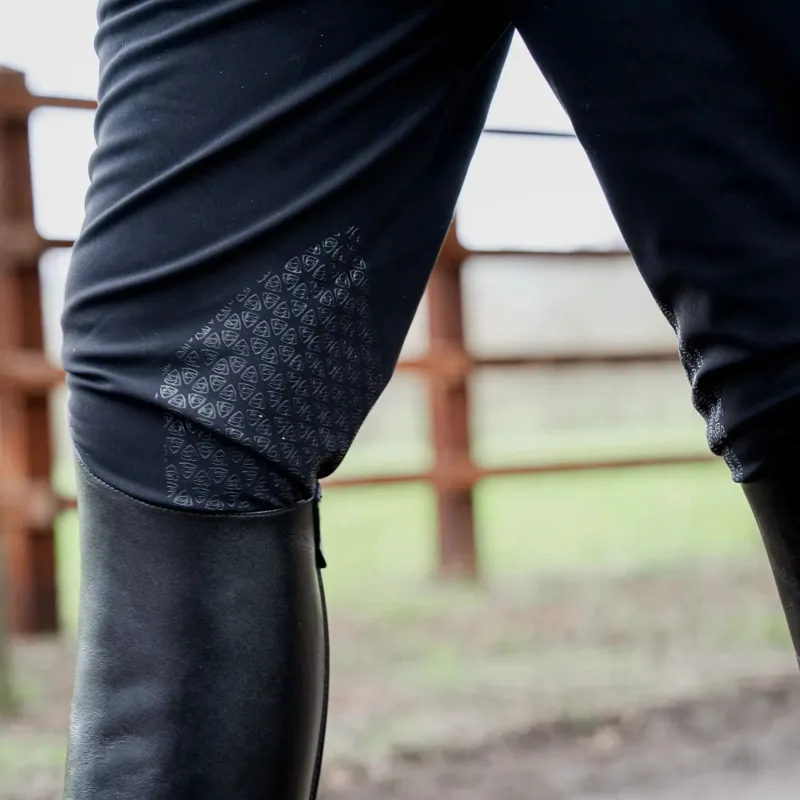 Equidry Waterproof Knee Grip Men's Riding Breeches - Black-2