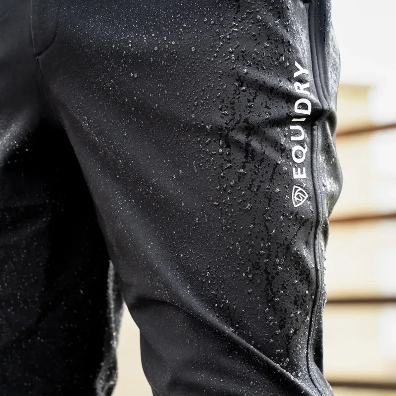 Equidry Waterproof Knee Grip Men's Riding Breeches - Black-3