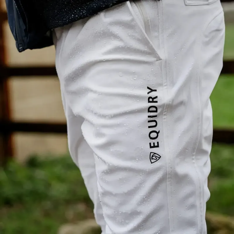 Equidry Waterproof Knee Grip Men's Riding Breeches - White-2