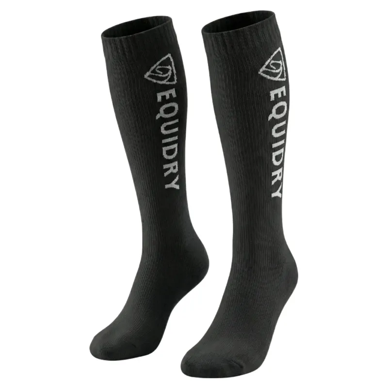 EQUIDRY Waterproof Tall Socks - Black/Grey