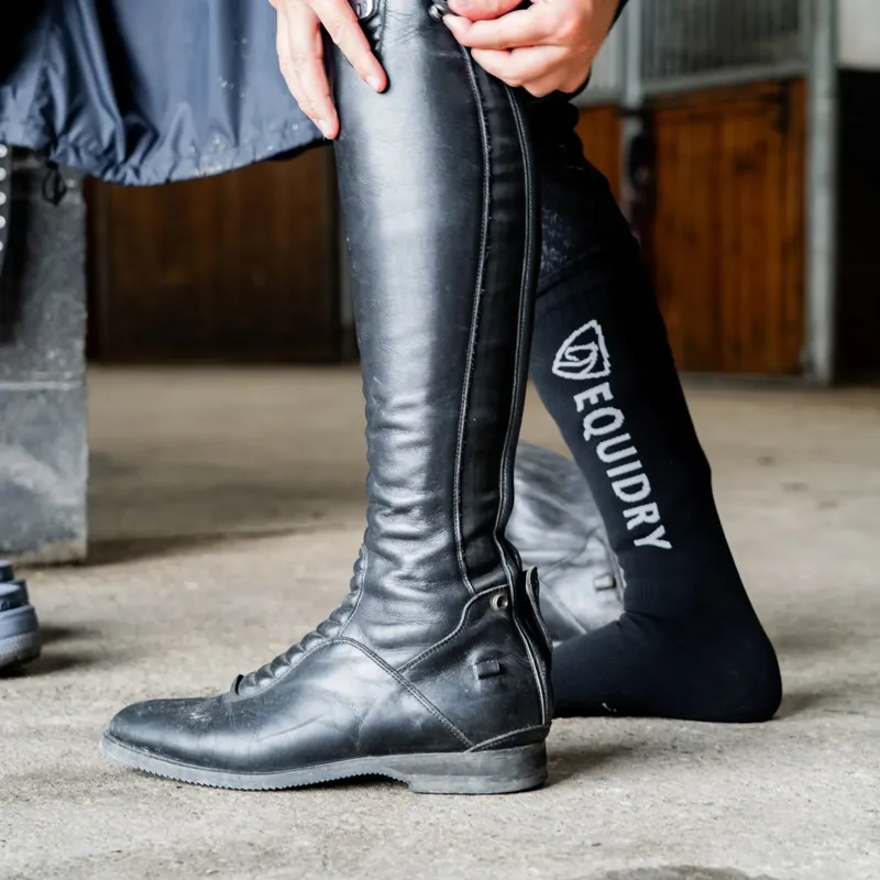EQUIDRY Waterproof Tall Socks - Black/Grey-4