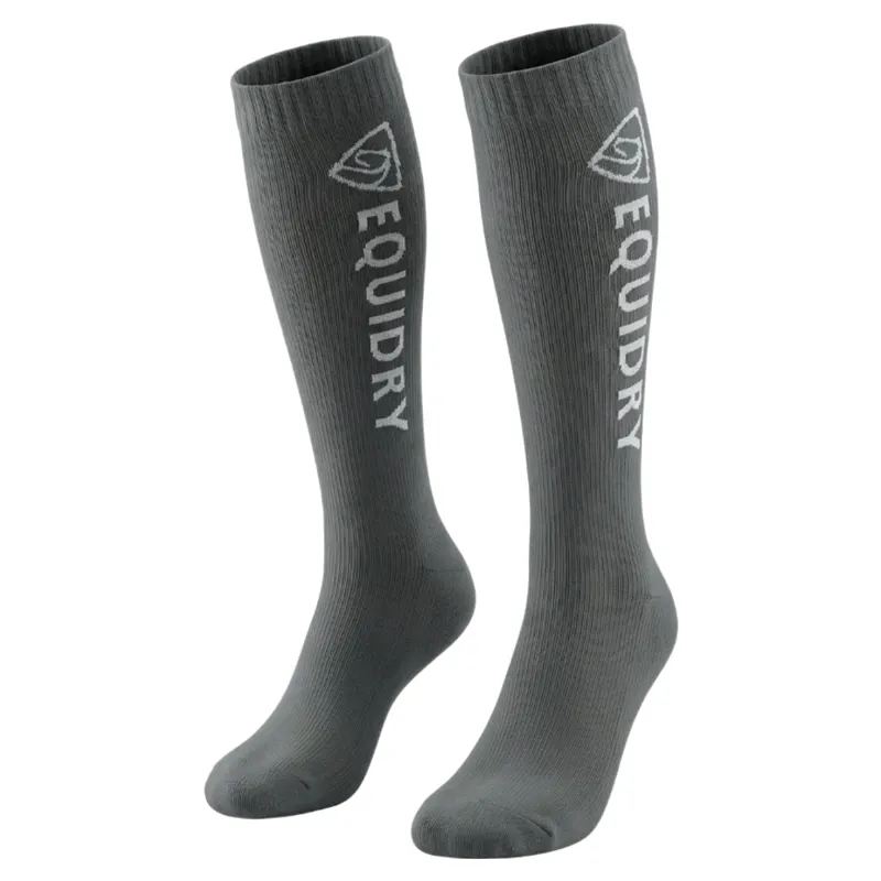 EQUIDRY Waterproof Tall Socks - Grey/White