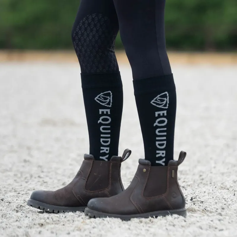 EQUIDRY Waterproof Tall Socks - Navy/White-3