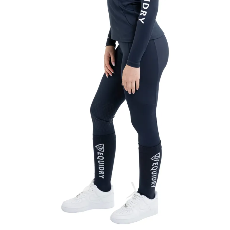 EQUIDRY Waterproof Tall Socks - Navy/White-2