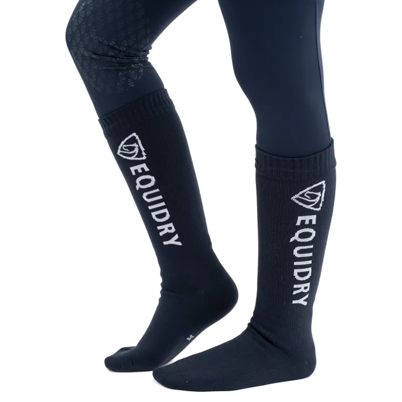 EQUIDRY Waterproof Tall Socks - Navy/White-1