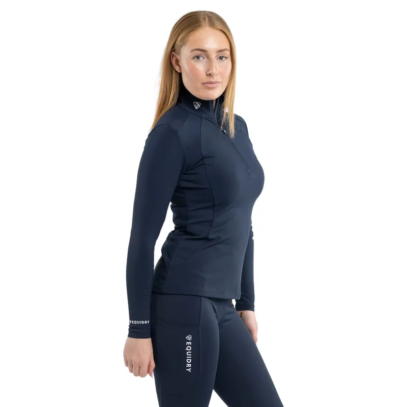 EQUIDRY Women's Water Repellent Base Layer - Navy/White-2
