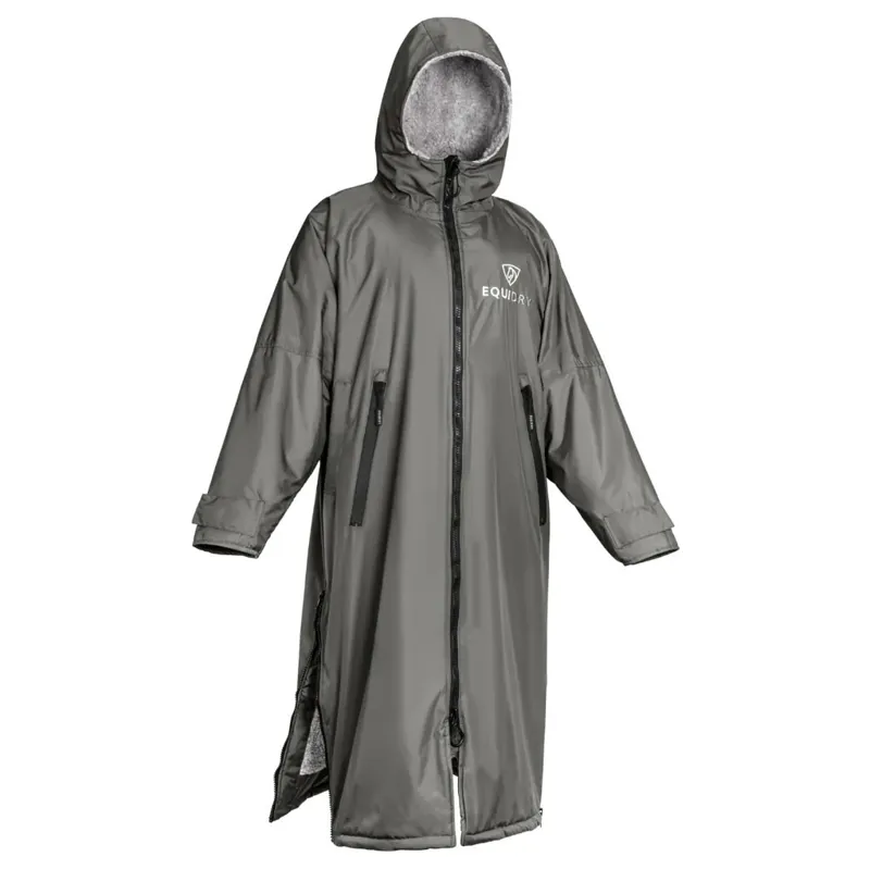 EQUIDRY Original Thick Fleece Lined Waterproof Jacket - Grey/Grey
