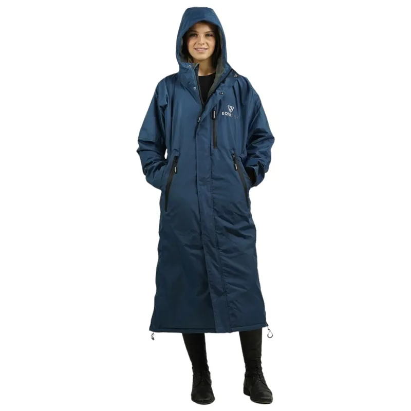 EQUIDRY Evolution Thin Fleece Lined Waterproof Jacket - Steel Blue/Grey-1