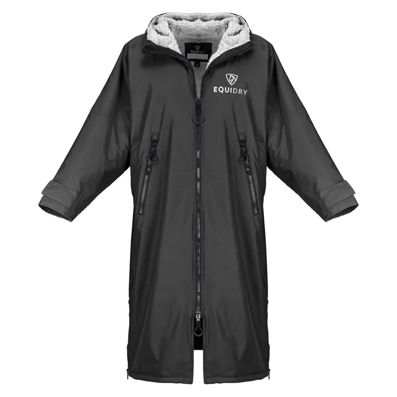EQUIDRY Original Thick Fleece Lined Junior Jacket - Black/Grey-1
