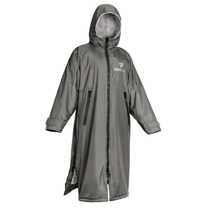 EQUIDRY Original Thick Fleece Lined Youth Jacket - Charcoal/Grey