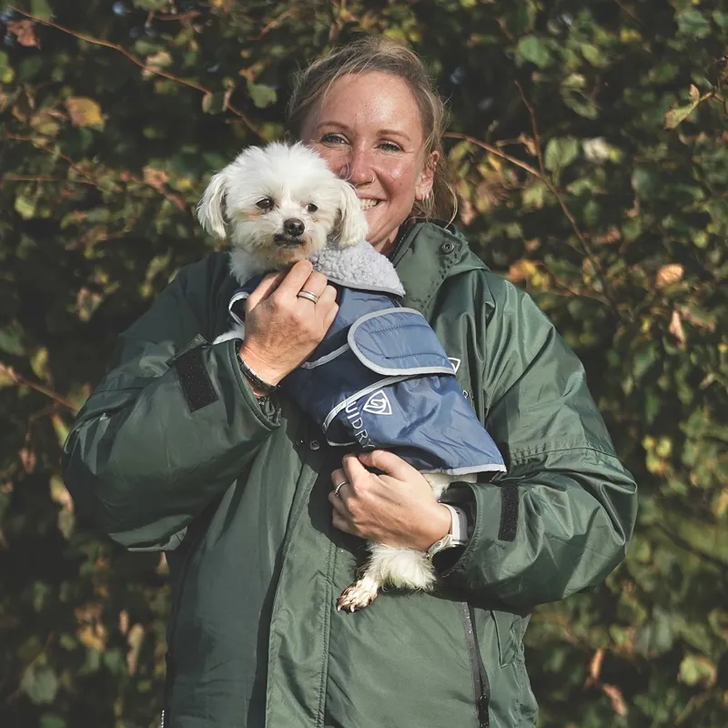 EQUIDRY Waterproof Dog Coat - Steel Blue/Grey-3