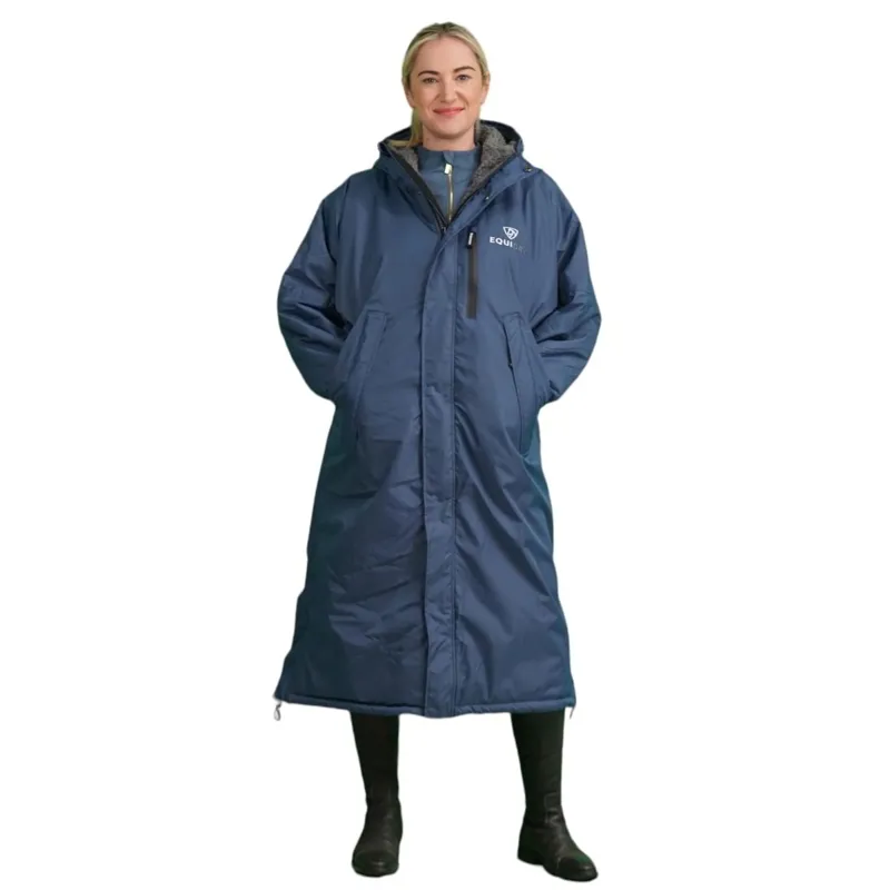 EQUIDRY Evolution Thick Fleece Lined Waterproof Jacket - Steel Blue/Gray-4