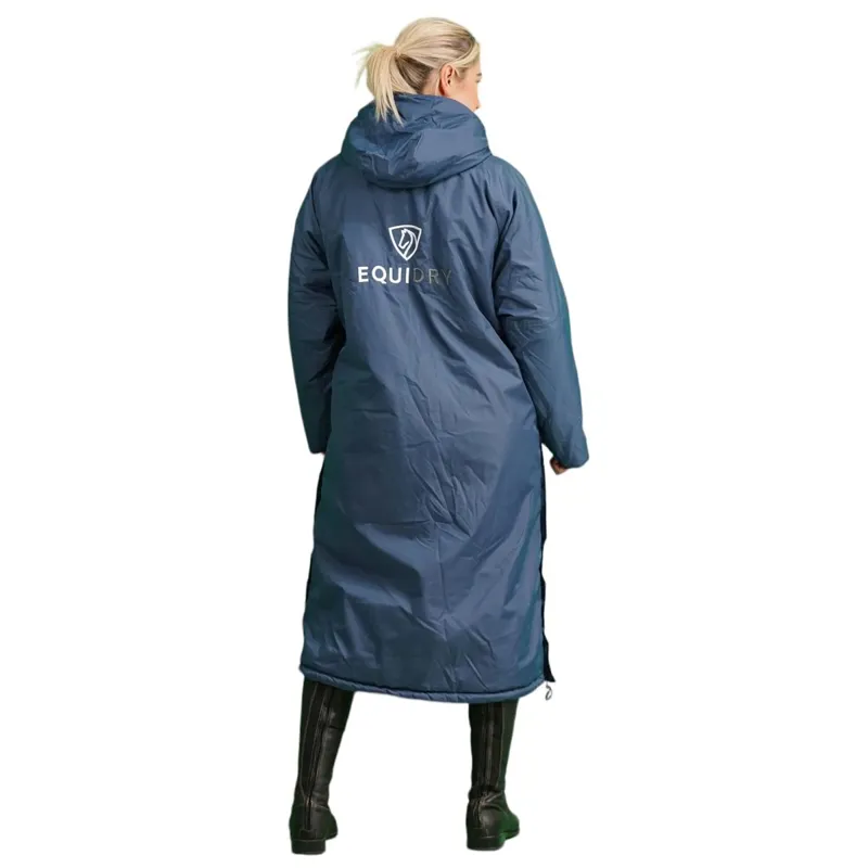 EQUIDRY Evolution Thick Fleece Lined Waterproof Jacket - Steel Blue/Gray-5