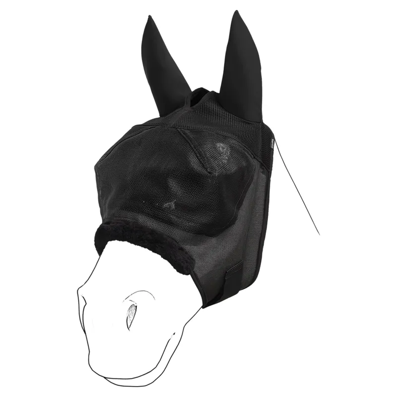 EquiFit EquiLenz 3-in-1 Fly Mask - Black-1