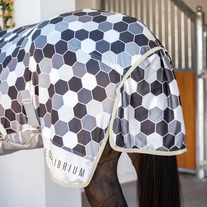 Equilibrium Field Relief Combo Neck Fly Sheet - Hexagon Grey-8