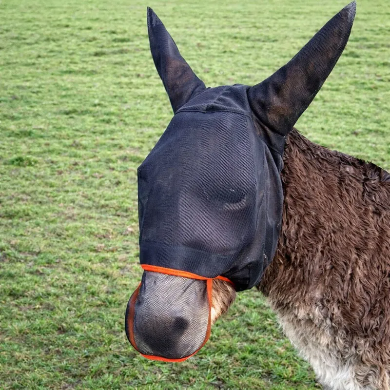 Equilibrium Field Relief Max Donkey Fly Mask - Black/Orange
