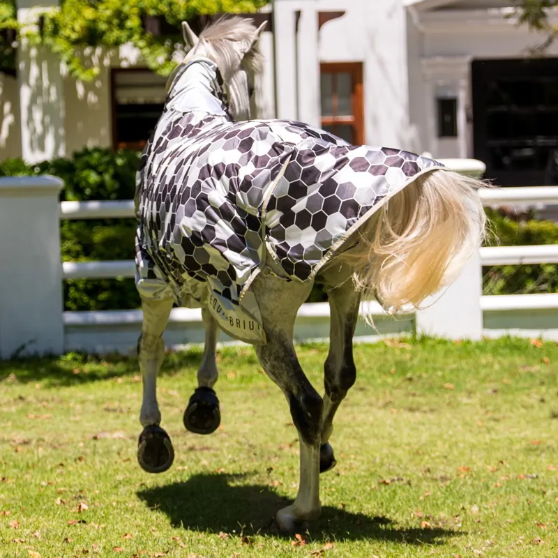 Equilibrium Field Relief Combo Neck Fly Sheet - Hexagon Grey-5