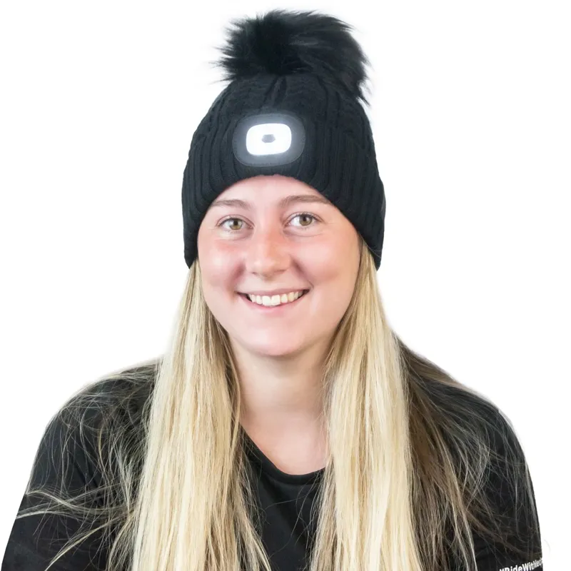 Equi Light Flashlight Pom Beanie - Black