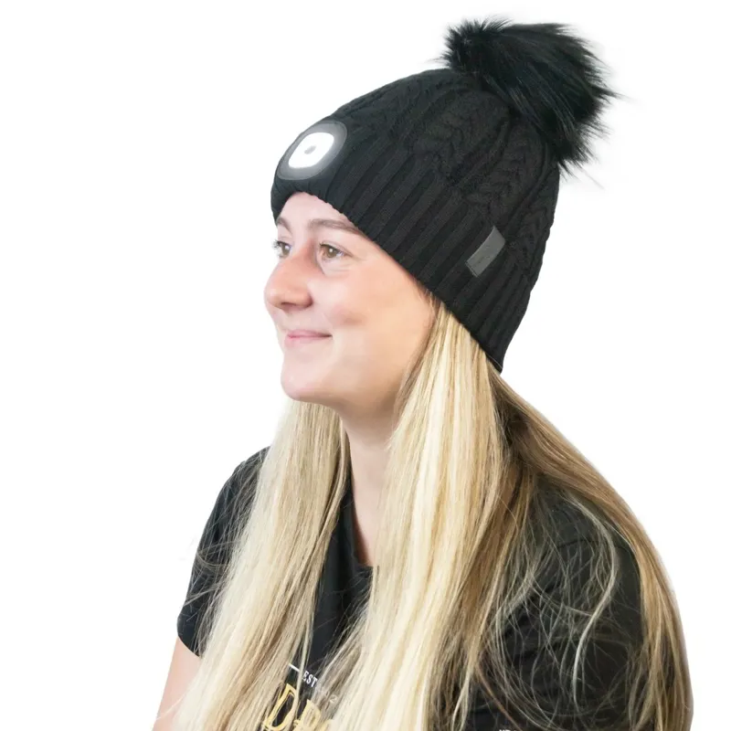 Equi Light Flashlight Pom Beanie - Black-1